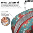 thumbnail image 5 of Lunch Bag Lunch Box for Women Reusable Insulated Lunch Cooler Bags,Large Capacity for Work Travel Picnic,Water-Resistant Pioneer Colorful Floral Lunch Tote Bag Gifts for Woman Mom Red, 5 of 6