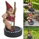 thumbnail image 5 of Estatua de Gnomo de jardín figurita de resina de Gnomo decoración libre para Patio césped, regalos de adorno para kusrkot estatua de gnomo, 5 of 8