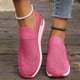 thumbnail image 2 of Zapatos para mujer, zapatos casuales de color liso con punta redonda y tacón medio, zapatillas para correr, botas vaqueras, 2 of 8
