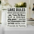 thumbnail image 4 of Zomyto 7"x7" Rustic Farmhouse Style Lake Rules Box Sign Wood Desk Sign Decor Lake Theme Wooden Block Plaque Box Sign Lake House Cottage Home, 4 of 6