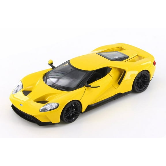 2007 Ford GT, Yellow - Welly 24082/4D - 1/24 Scale Diecast Model Toy Car (Brand New but NO BOX)