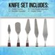thumbnail image 2 of 5-Piece Stainless Steel Palette Knife Set - Flexible Spatula Painting Knives for Color Mixing, Spreading, Applying Oil & Acrylic Paint on Canvases, Ca, 2 of 4