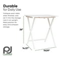 thumbnail image 3 of PJ Wood 5 Pack XL Oversize Tray Table Set for Living Room or Kitchen, White, 3 of 10