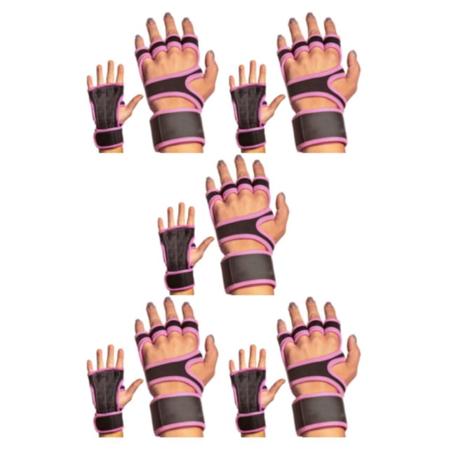 maskred 2pack/lot Stay Comfortable And Secure With Durable Weight Lifting Gloves Pink XL 5Set