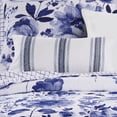 thumbnail image 3 of Levtex Home - Riella Garden - Decorative Pillow (12 x 24in.) - Embroidered Stripes - Blues Hues and White, 3 of 4