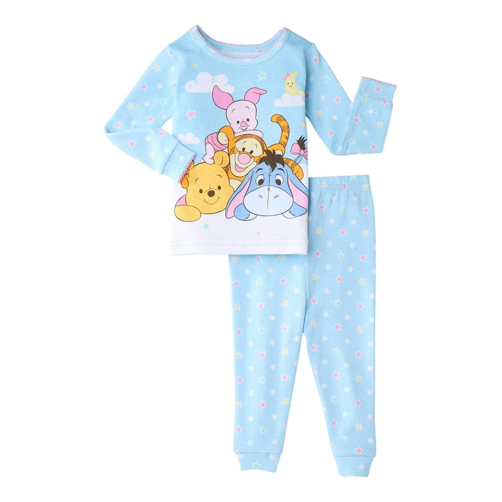 Winnie the Pooh Winnie The Pooh Baby Girls’ Cotton Tight Fit Pajamas