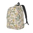 thumbnail image 1 of Saiise Daisy Print Laptop Backpack - Adjustable Shoulder Straps, Water-Resistant, Large Capacity, Stylish Design, Unisex for School, Office, Travel-Small, 1 of 5
