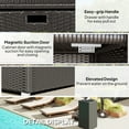 thumbnail image 5 of Outsunny Outdoor Towel Rack for Pool w/ Drawer & Cabinet, Dark Brown, 5 of 9