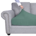 thumbnail image 4 of yeacher Stretchable Jacquard Futon Cover - Single Seat, Matcha Green, Durable Lycra Fabric, Easy Fit & Machine Washable, 4 of 6