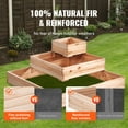thumbnail image 4 of VEVOR Wooden Raised Garden Bed, 44.5x44.5x20.1" High End Natural Fir Wood Planter Box, 3 Tier Outdoor Flower Vegetable Herb Planting Boxes with Open Base, 4 of 9