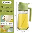 thumbnail image 4 of Olive Oil Sprayer Mister for Cooking,2 in 1 Olive Oil Dispenser Bottle for Kitchen,17oz Oil Sprayer for Cooking,Premium Glass Oil Mister Bottle for Air Fryer,Barbecue,Salad,Frying,BBQ (Green), 4 of 9