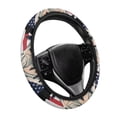thumbnail image 6 of Uorisanigo American Flag Car Steering Wheel Protector Hill Print Steering Wheel Cover for Women Washable 15 Inch Steering Wheel Cover for Winter Flannel Car Accessories Gift for Birthday, 6 of 8