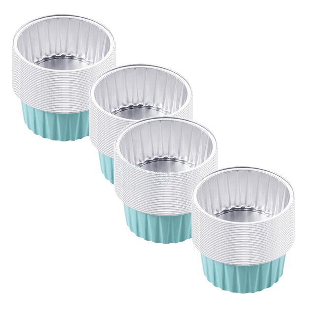 Oleegame Rouleau de Papier d'Aluminium 2 Pcs 50 Pcs Gobelets Ronds Réutilisables en Papier d'Aluminium Papier d'Aluminium pour Friteuse à Air Chaud