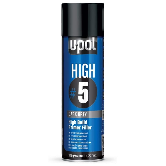 High Build Primer 450ml Aerosol - Fast Drying, Easy Sanding - Spot & Smart Repair Automotive Paint Primer - Economical Car Body Filler