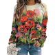 thumbnail image 3 of Camisetas con estampado de pintura al óleo en 3D de manga larga para mujer, ropa de calle de moda, jerséis para niñas, hermosas flores, ropa, tops florales, 3 of 5