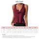 thumbnail image 4 of Camiseta sin mangas con botones a presión para mujer, camiseta cómoda de moda con botones para hacer deporte, 4 of 4
