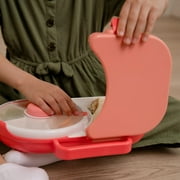 GoBe Kids Bento Style Lunch Box with Snack Spinner Flip - حاوية غداء مقسمة مع 6 مقصورات ، صينية ساندويتش وتخزين الفاكهة ، للغداء المدرسي والسفر