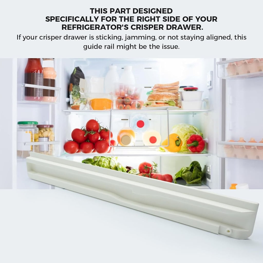 MEA40002601 Replacement Slide for GML277BTRA LRSC26923SW GML267BQRY LRSC26923TT LSC26905SB Refrigerator Snack Drawer
