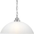 thumbnail image 1 of Classic Dome Pendant Collection 1-Light Etched Glass Traditional Pendant Light Brushed Nickel, 1 of 4