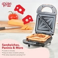 thumbnail image 3 of Rise By Dash Compact Pocket Electric Sandwich Maker, Toasting, Omelets & More, Non-Stick Surfaces - Pink, 3 of 6