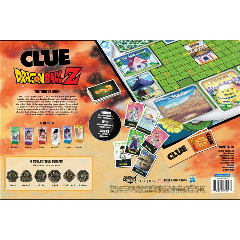  CLUE Dragon Ball Z, Collectible Clue Board Game Featuring Anime  Show