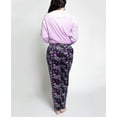 thumbnail image 2 of Muk Luks Women's Silky Velour Pajama Set, Purple /Purple Snowflake, T/3X, 2 of 3
