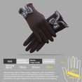 thumbnail image 2 of Guantes cálidos de invierno para mujer con dedos sensibles al tacto con texto en pantalla, guantes resistentes al viento con forro de lana, 2 of 5