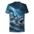 thumbnail image 4 of SGFCWSX Mens Short Sleeve T-Shirt, Graphic Print Casual Crewneck Summer Essential Tee for Men Blue Size L, 4 of 5