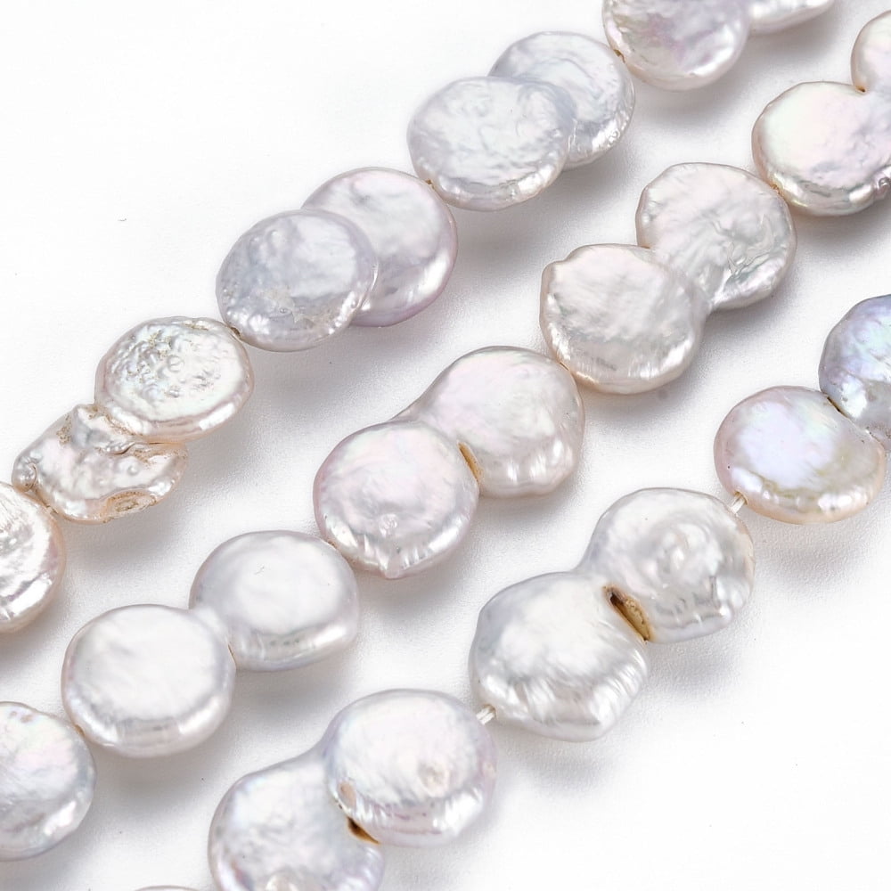1Strand Natural Keshi Pearl Beads Strands Cultured Freshwater Pearl 8 Shape Seashell Color 17~22x11~13x4~8mm Hole: 0.6mm about 19~20pcs/strand 15.35 inch(39cm)