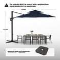thumbnail image 2 of 12 FT 2 Tiers Round Patio Umbrella Outdoor Cantilever Umbrella, Navy Blue, 2 of 6