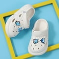thumbnail image 7 of Kids Garden Clogs Girls Boys Cartoon Summer Funny Shark Water Shoes Comfort Lightweight Breathable Pool Beach Slip On Sandals Shower Slides Non-Slip Walking Slippers White 36/37, 7 of 7