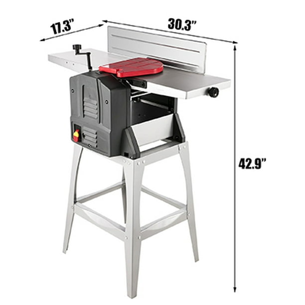 VEVOR Dégauchisseuses Travail du bois Dégauchisseuse de table de 8 pouces  1500W Raboteuse robuste 9000 tr/min/min Raboteuse de table 6M/min 120 mm  Épaisseur de coupe 