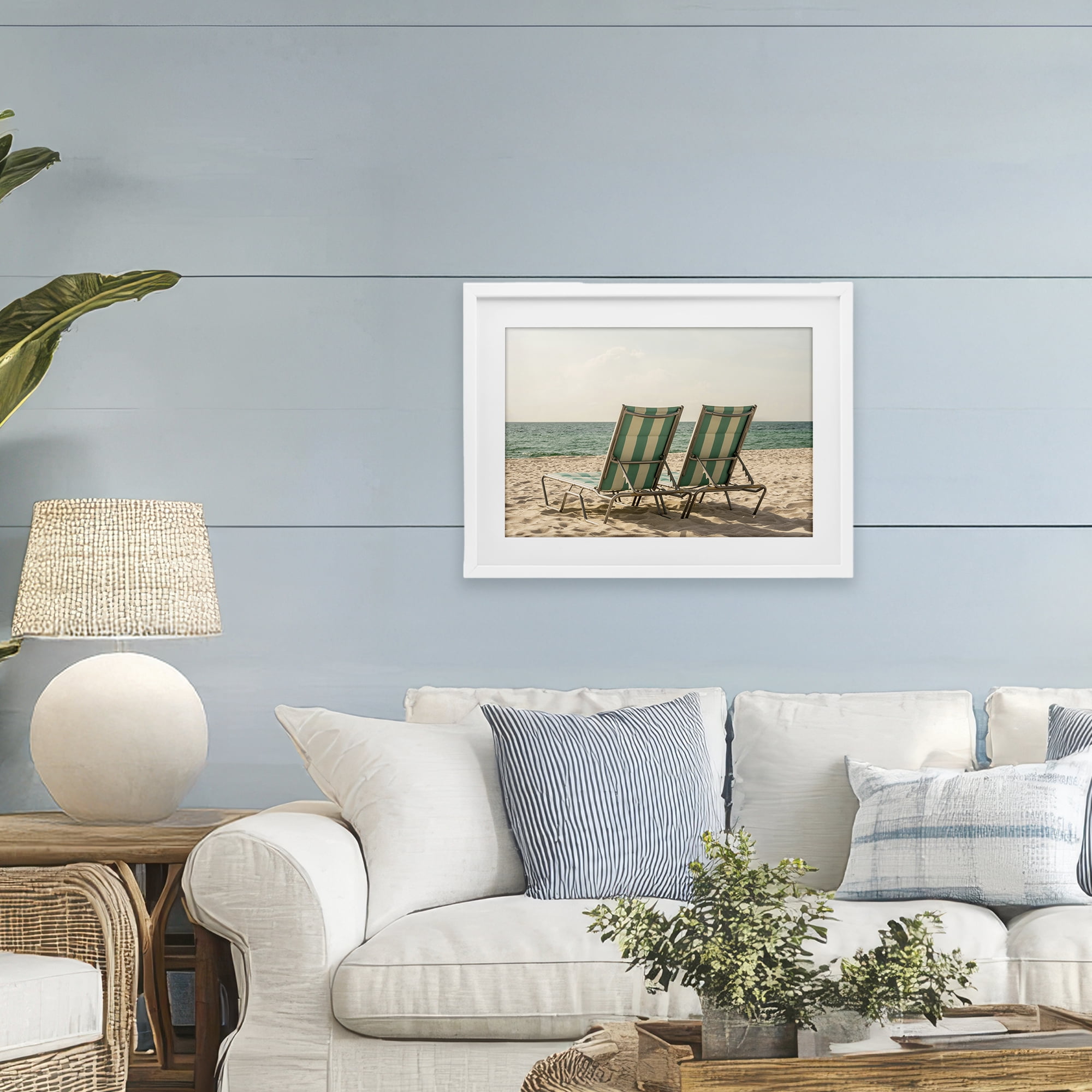 Stupell Industries Invitation To Relaxation White Framed Print Under Glass, design by Elena Chukhlebova