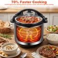 thumbnail image 2 of Bluebow 6.5 Quart Electric Pressure Cooker, 16 Presets Multi-Cooker,Rice Cooker,Slow Cooker,Cake Maker,Yogurt Maker, Sauté, Steamer, Warmer, Non-Stick, Stainless Steel, 2 of 7