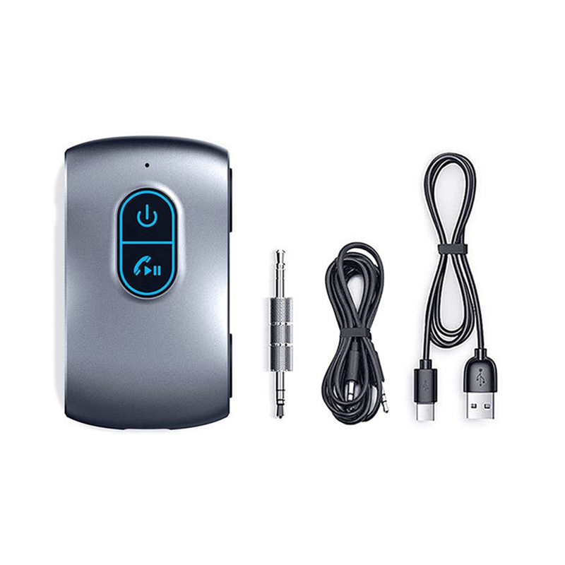 Bluetooth Car Adapter, Aux Bluetooth 5.0 Adapter for Car, 2 in 1 Bluetooth Transmitter,16H