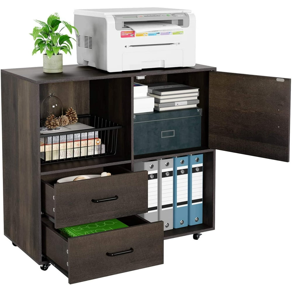 Homfa File Mobile Lateral Filing with Wheels, Large