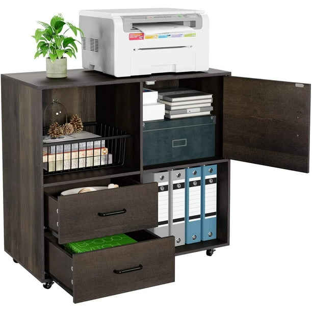 Homfa File Mobile Lateral Filing with Wheels, Large