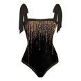 thumbnail image 2 of Traje de baño Mujer Playa Atlético Moda con vestido para accesorios femeninos (XL) negro 2 piezas Sywqhk Para Estrenar, 2 of 4