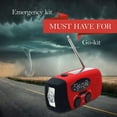 thumbnail image 3 of 2000mAh Solar Hand Crank Dynamo AM/FM/NOAA Weather Radio LED Flashlight Charge Emergency, 3 of 10
