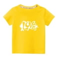 thumbnail image 2 of Wavsuf Kids T-Shirts for Boys Printed Crew Neck Casual Summer Yellow Shirts Size 7-8 Years, 2 of 5