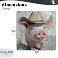 thumbnail image 4 of Stupell Industries Rustic Lodge Cowboy Chester Pig Canvas Art, 36 x 36, by Tina LeCour, 4 of 8