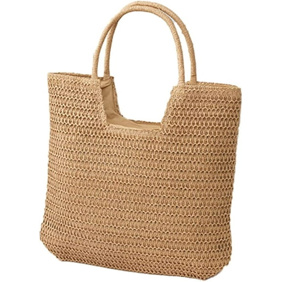 CoCopeaunts Straw Tote Bag Summer Large Beach Bag for Women Handmade Woven Shoulder Bag Handbag for Travel Vacation 2023