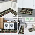 thumbnail image 5 of Black Christmas Santa Pattern Kitchen Rugs Sets Of 2,Anti Fatigue Kitchen Mat Rugs Non Slip Washable,Decorative Kitchen Floor Mats for Kitchen,Sink,Laundry,17"x30"+17"x47", 5 of 7