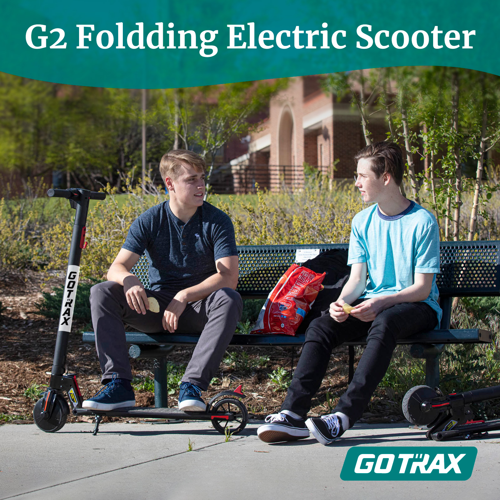 GOTRAX G2 Foldable Electric Scooter for Teens Age of 8+ with 6.5" Solid Tires 200W up 15.5mph, Black - image 3 of 8