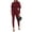 Burgundy, variant on Women 2 Pieces Outfits Puff Sleeve Top And Jogger Pants Sweatpants Set Tracksuits Best For Vacation, Travel, Shopping, Party, Clubs, Dating