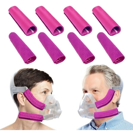 NATAKU CPAP Headgear Strap Covers, Ultra-Soft Satin, Compatible with ResMed & DreamWear, 8 Pieces