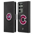 thumbnail image 1 of Head Case Designs Officially Licensed NHL Colorado Avalanche Puck Texture Leather Book Wallet Case Cover Compatible with Samsung Galaxy S23 Ultra 5G, 1 of 6
