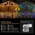 thumbnail image 6 of Color Changing Christmas Star Window Lights, Quntis Battery Operated 76LED 9 Stars Christmas Curtain Lights with Timer and 8 Modes, Star Lights Indoor for Bedroom Wall Diwali Christmas Decorations, 6 of 8