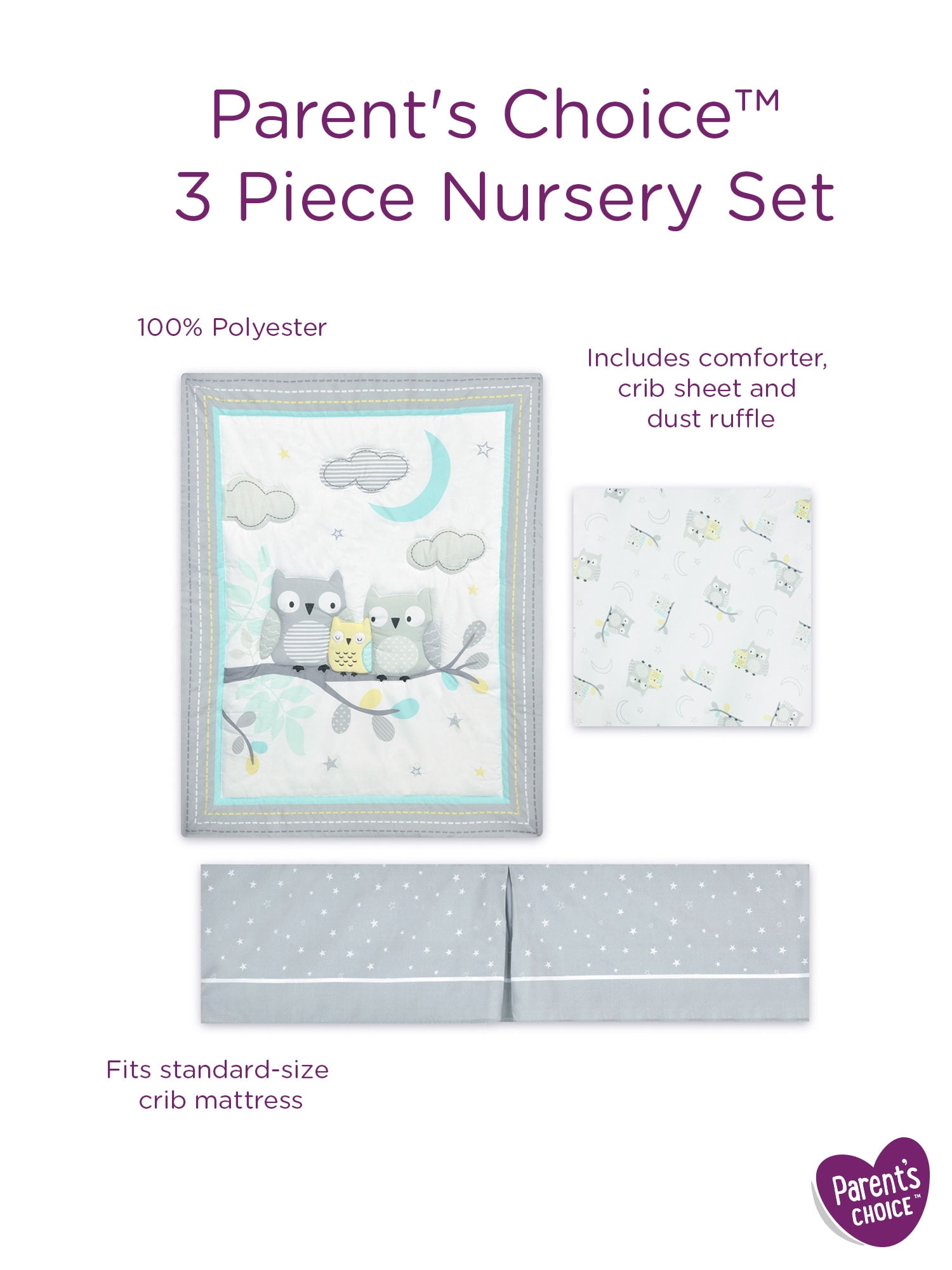 parents choice elephant crib set