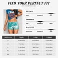 thumbnail image 5 of Sikiie Teal Turquoise 1 Print Workout Shorts Women Scrunch Butt Gym Shorts Seamless High Waist Tummy Control Yoga Biker Athletic Shorts, 5 of 5